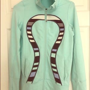Lululemon Zip Sweater Sweater in Teal (Size 6).